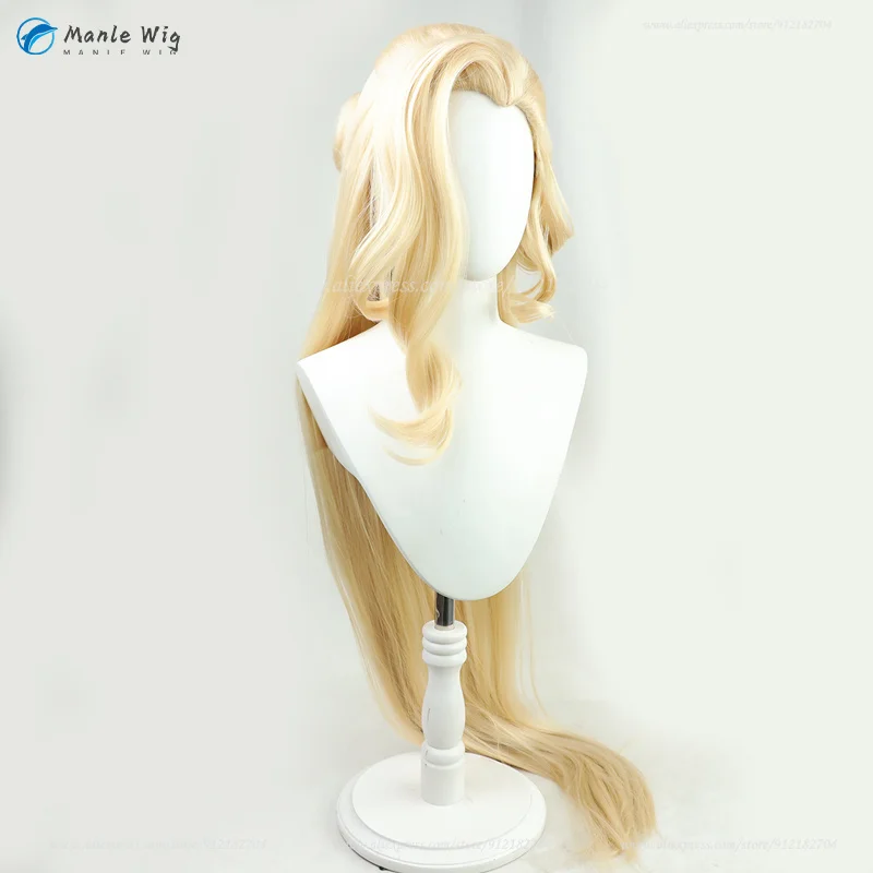 Fair Lady Rosalyne-Kruzchka Lohefalter La Signora Wigs Light Gold Long Women Anime Wigs Heat Resistant Synthetic Hair + Wig Cap