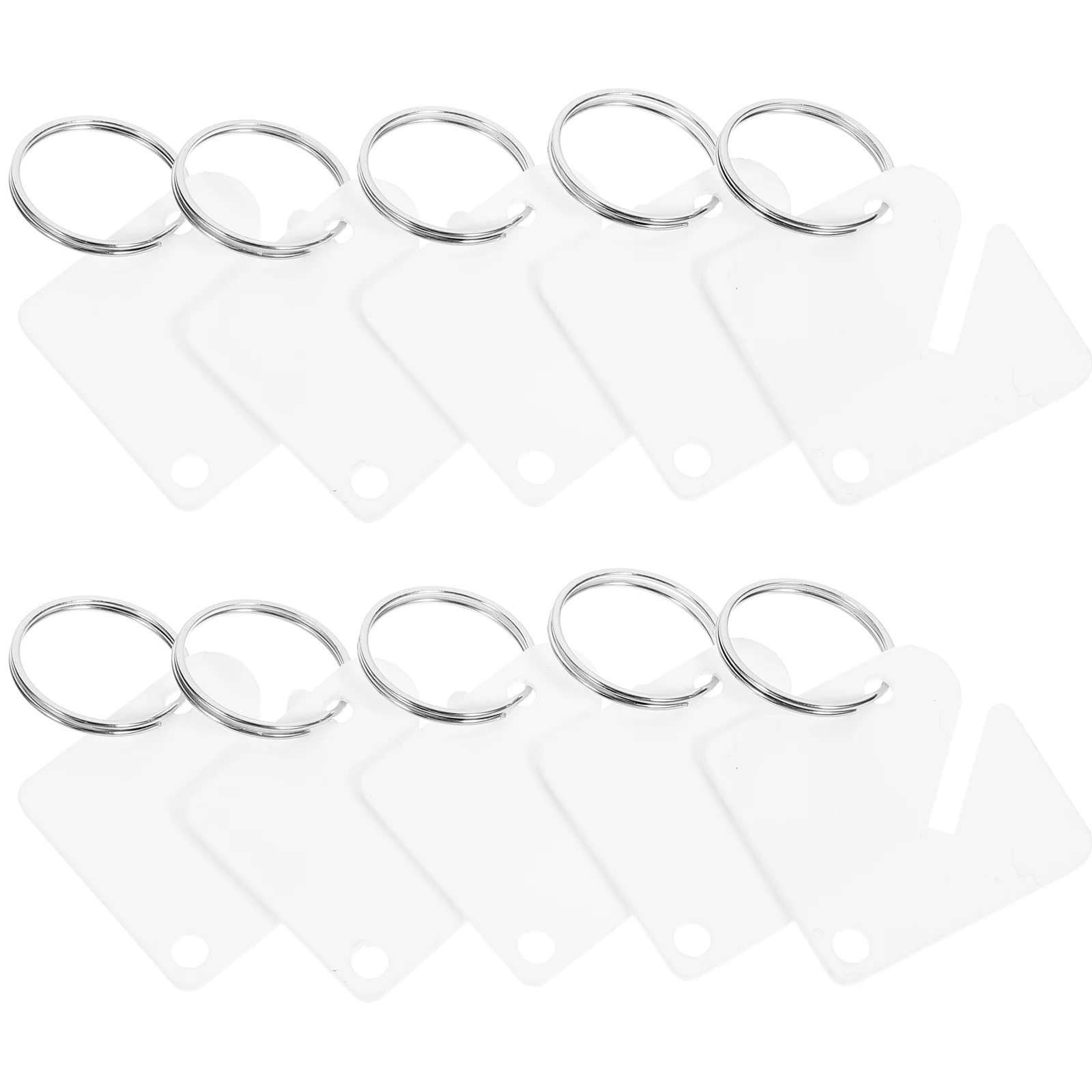 

60 set Acrylic Key Tags Blank Key Identifiers For Keys Labeling Rental Business Travel Suitcase Locker Safe Tag Handicraft