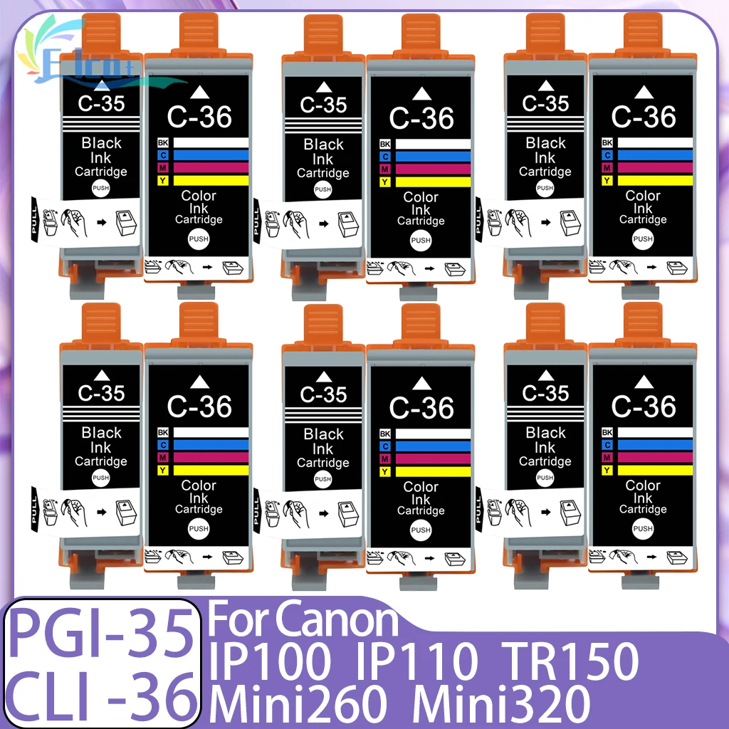 PGI-35 PGI35 CLI-36 CLI36 картридж для Canon PGI-35 PGI35 совместимый с принтером Canon IP100 IP110 TR150 Mini260 Mini320