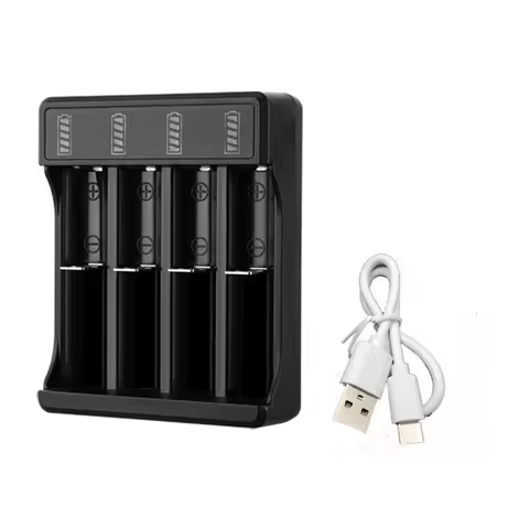 Usb 18650 Battery Smart Charger Black 2/4 Slots Ac 110V 220V Dual for 18650 Battery Charging 3.7V Lithium Battery Charger