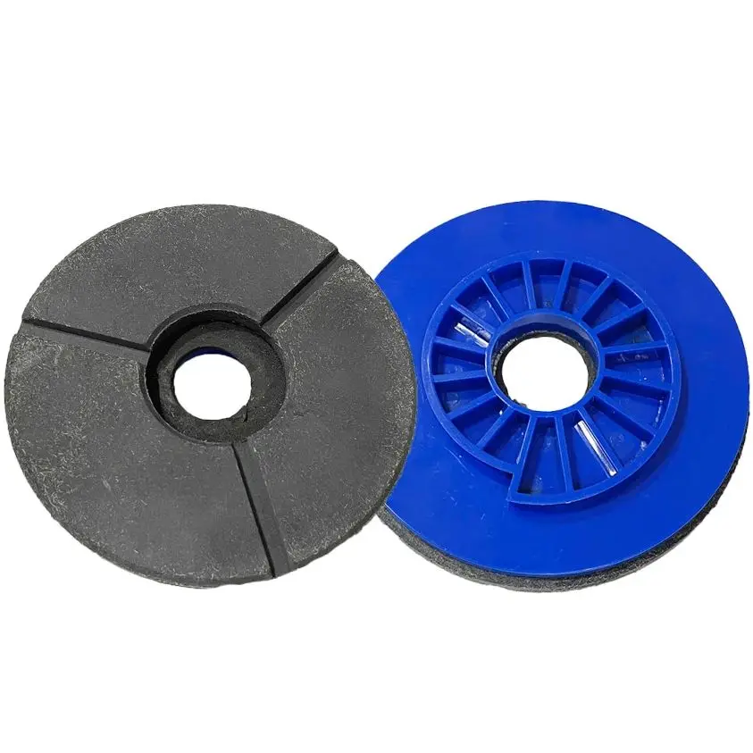 6 Inch 150mm Black Buff Wet Grinding Pad Buffing Durable Polishing Pad With Snail Lock For Granite Marble Floor Stone