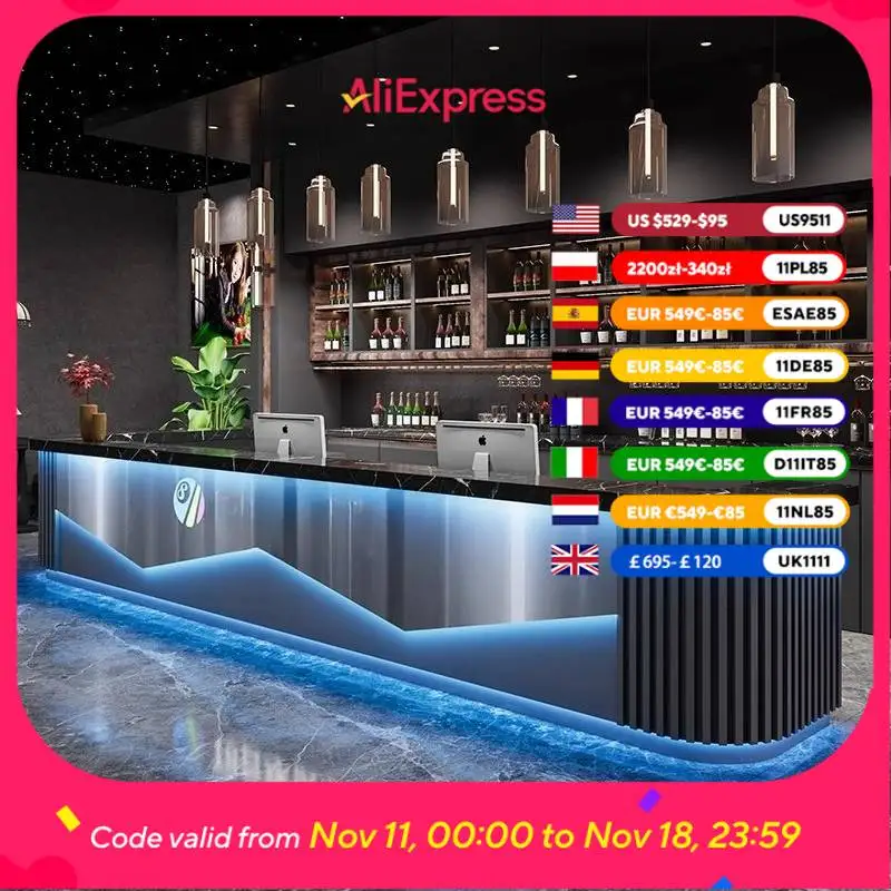 

Large Aesthetics Reception Desks Beauty Organizer Salon Computer Reception Desks Modern Design Empfangs Tresen Furniture