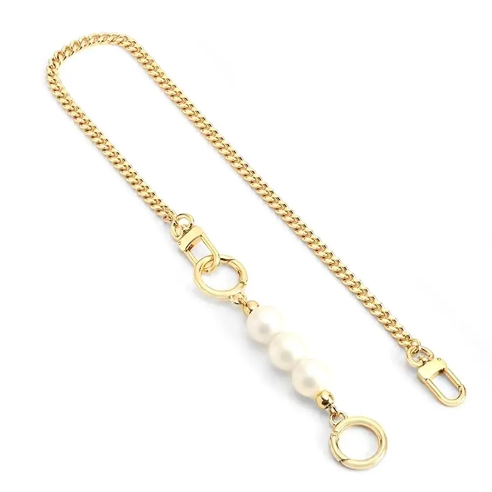 Bag Chain Strap Extender Pearls Patchwork Bag Chain Pearl  Handbag Extension Chain Women Bags Belt