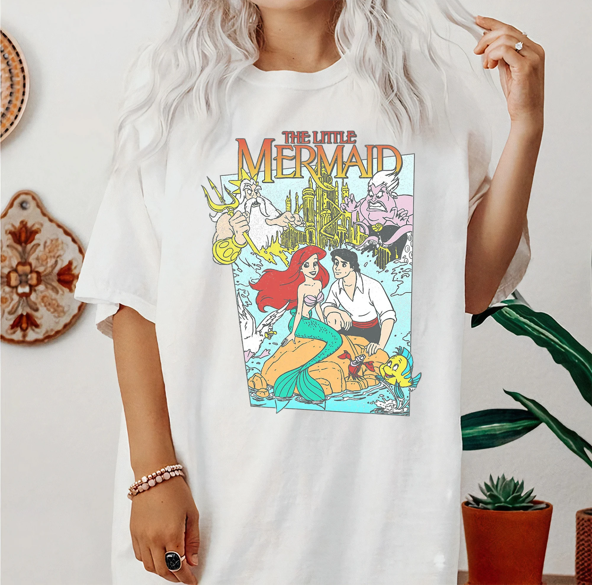 قميص صيفي جديد لعام 2025 "حورية البحر الصغيرة" بنمط غطاء عتيق قميص أرييل فلاوندر إريك كينج تريتون أورسولا للإجازات #2