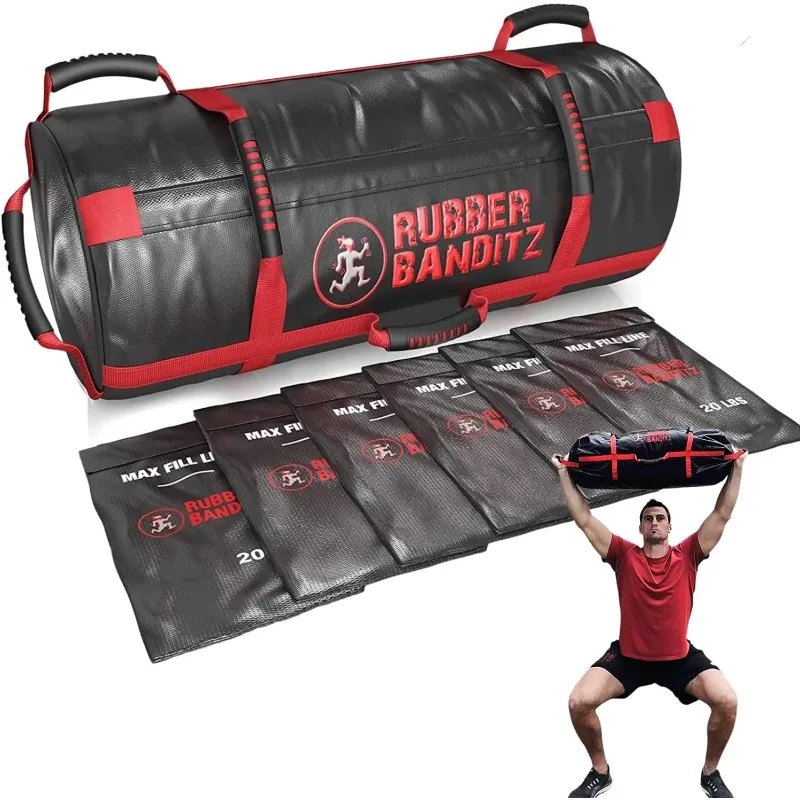 

Rubberbanditz- Extra Large Fitness Sand Bag for Workout | Heavy Duty Sand Bags Weights for Crossfit, at Home Workouts