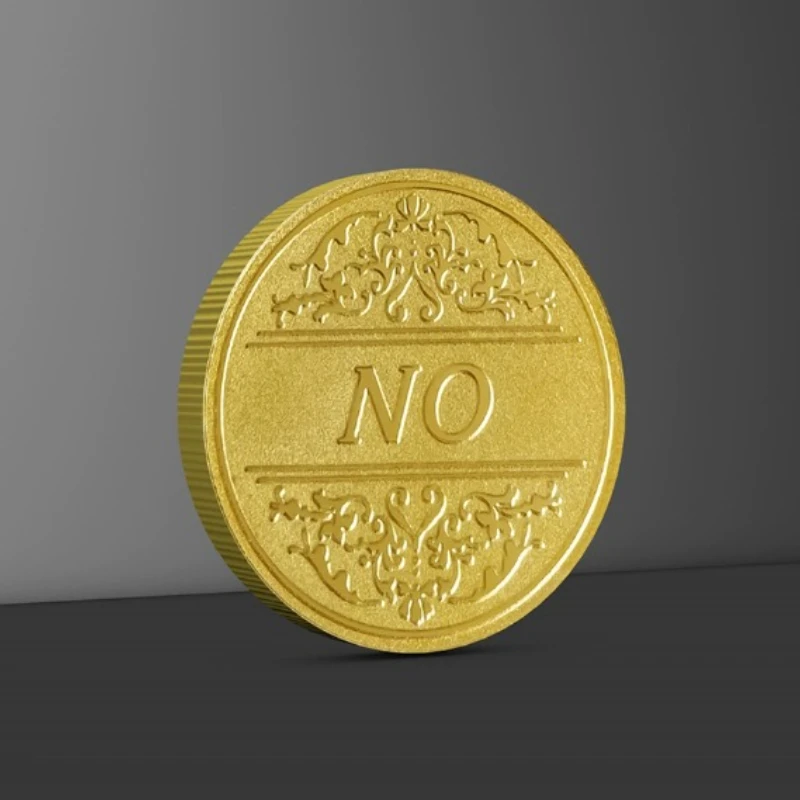 Gold Plated Yes or No Prediction Decision Coin Ouija All-Seeing Eye or Death Angel Gift Souvenir Coins