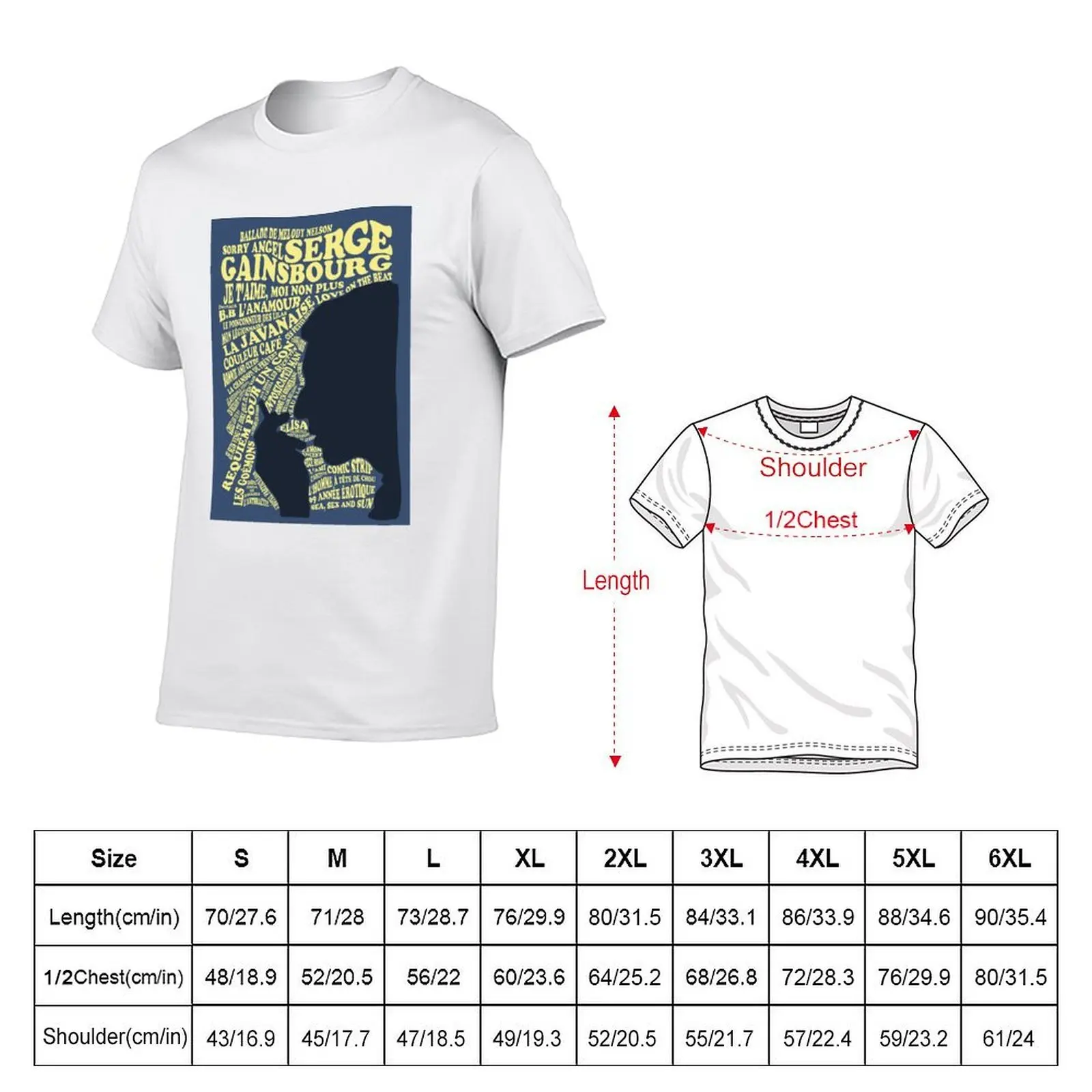 Serge Gainsbourg - Discographieessentiel T-Shirt new edition summer clothes mens graphic t-shirts