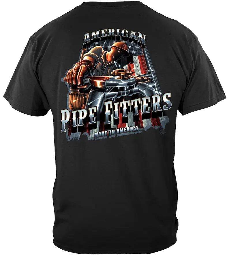 American Pipe Fitter T-Shirt AW102  Hip Hop Vintage Tee Shirt Unisex