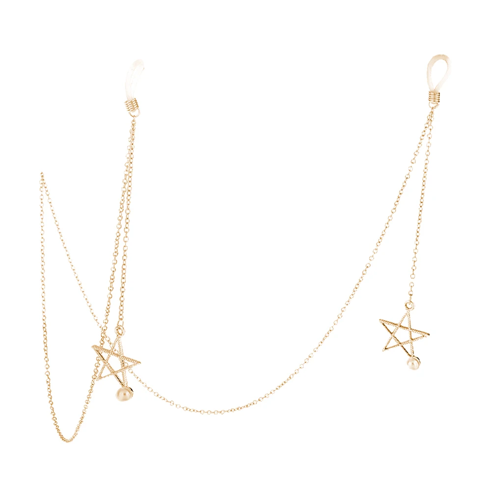 

Metal Glasses Chain Eyeglass Strap Lightweight Anti Slip Pearl Star Pendant Sunglasses Chains Lanyard Glasses Holder for Women