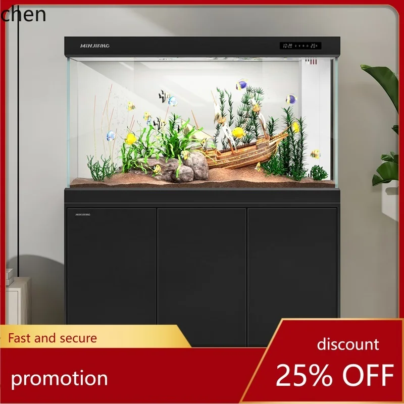 

CZ Minimalist Series Fish Tank Living Room Household Bottom Filter Small and Medium Ecological Aquarium New Model