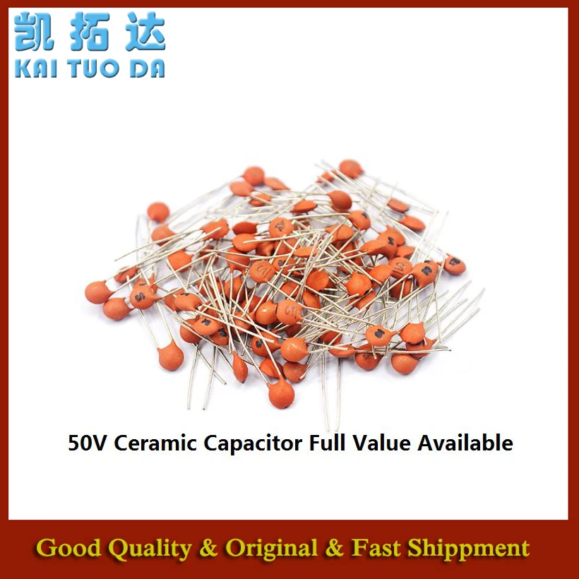 100PCS 10NF 50V Ceramic Capacitor 0.01UF/102 1000PF/104 100nF 0.1uf 820PF 821/222 2.2NF 2200PF/3.3NF 332/152 1.5NF 202 2NF/103