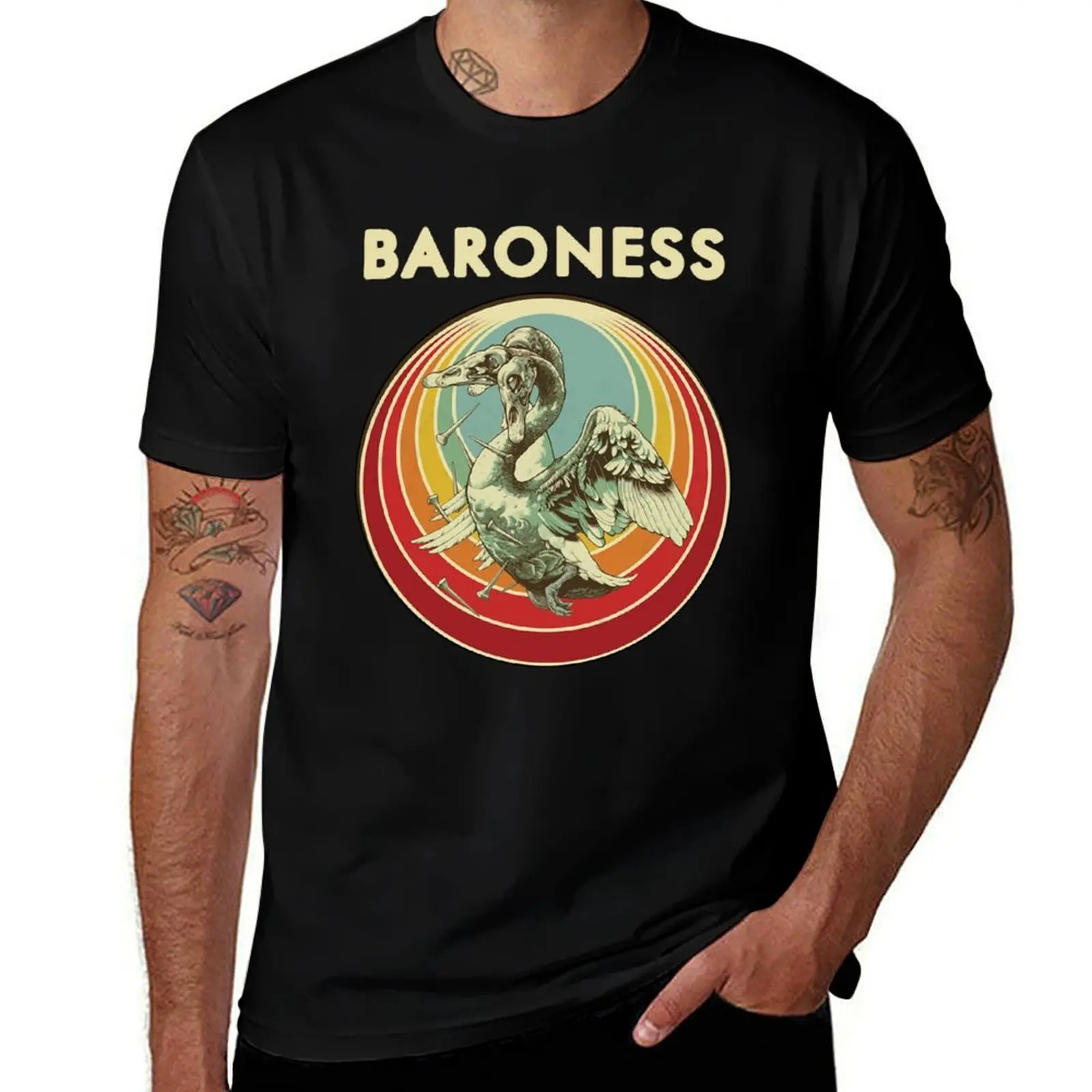 Retro Baroness Ogeechee Hymnal Metal Music Band T-Shirt Fitness Quick Dry Short Sleeve Top T-Shirt