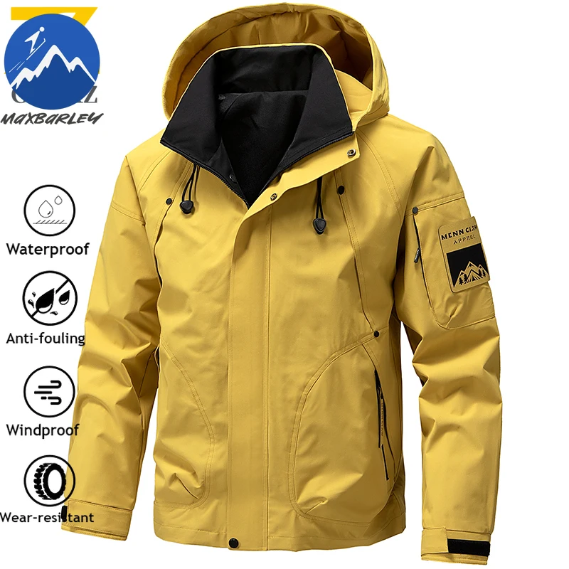 

Gorpcore мужские непромокаемые ветровки куртки осень большой размер ветрозащитная куртка кемпинг путешествия бег спортивное мешковатое пальто с капюшоном