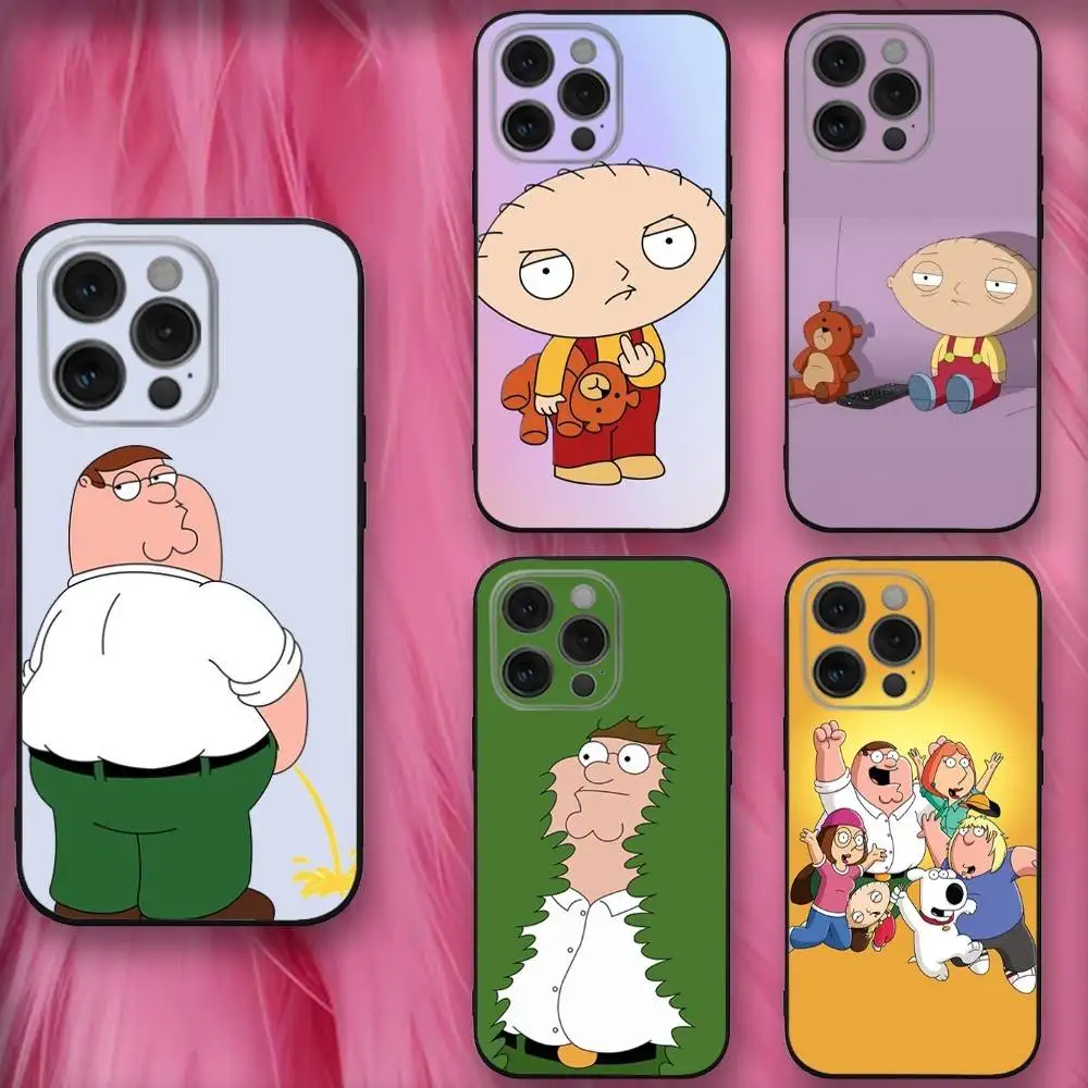 

F-Familys Cartoon G-Guys Phone Case For iPhone 16,se4,15,14,13,12,11,Pro,X,XS,Max,XR,Plus,Mini Soft Black Cover