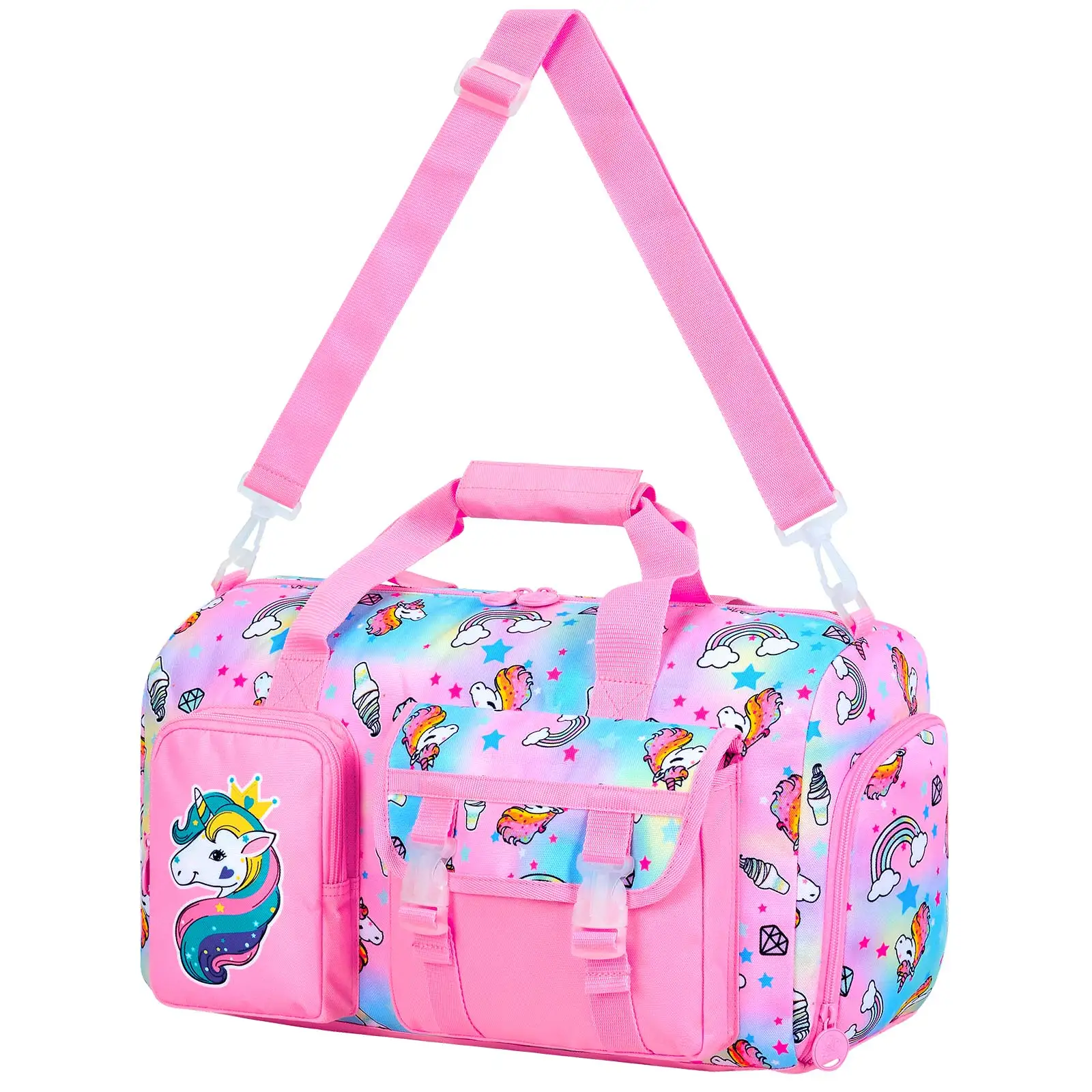 

Children's Travel Bags, Girls' Fitness Bags Dance Bags With Shoe Compartments, Light In Weight A In Weight And Large In Capacity
