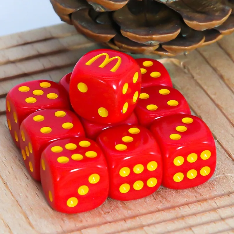 10 قطعة/المجموعة منتج التجارة الخارجية الجديد M Mini Mahjong مع لعبة لوحة النرد شفافة 1.2 سنتيمتر