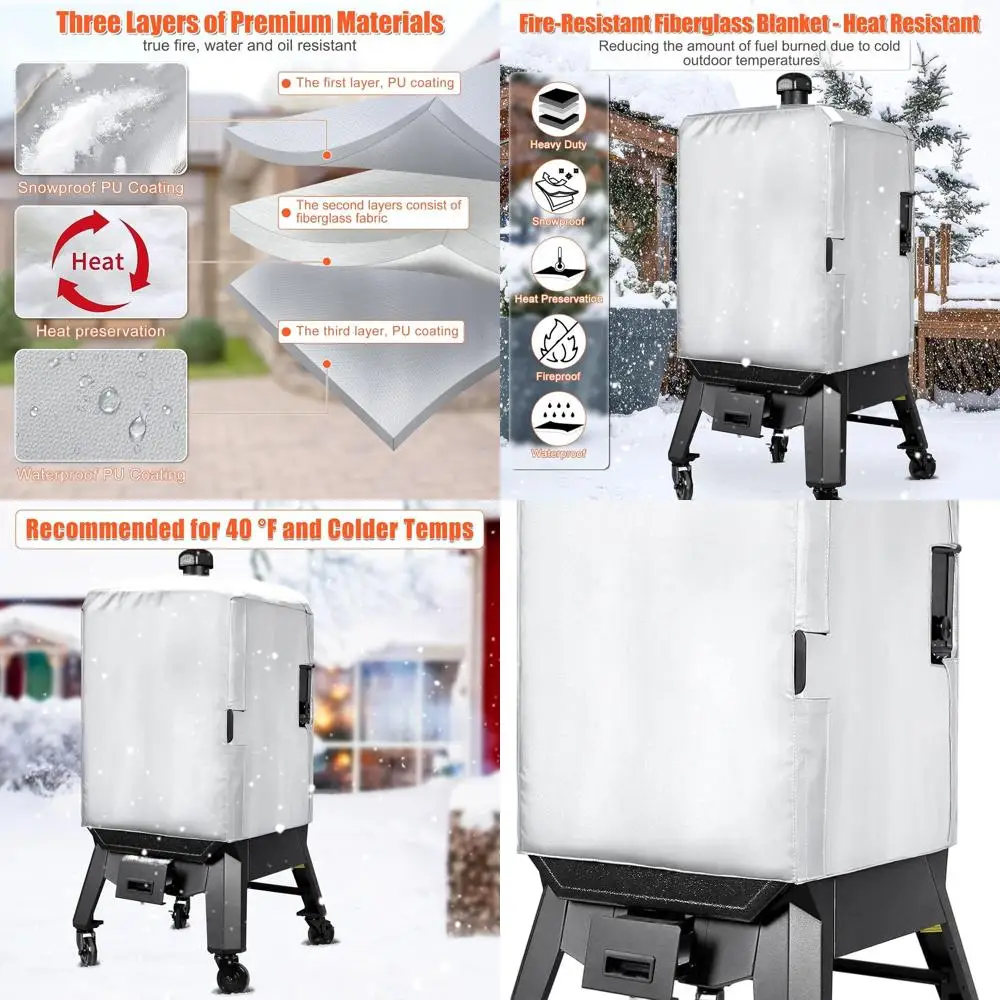 Pit Boss Pro Series II 4/5-Series Pellet Smoker Insulation Cover - Maximize Heat Efficiency for Cold-Weather Cooking