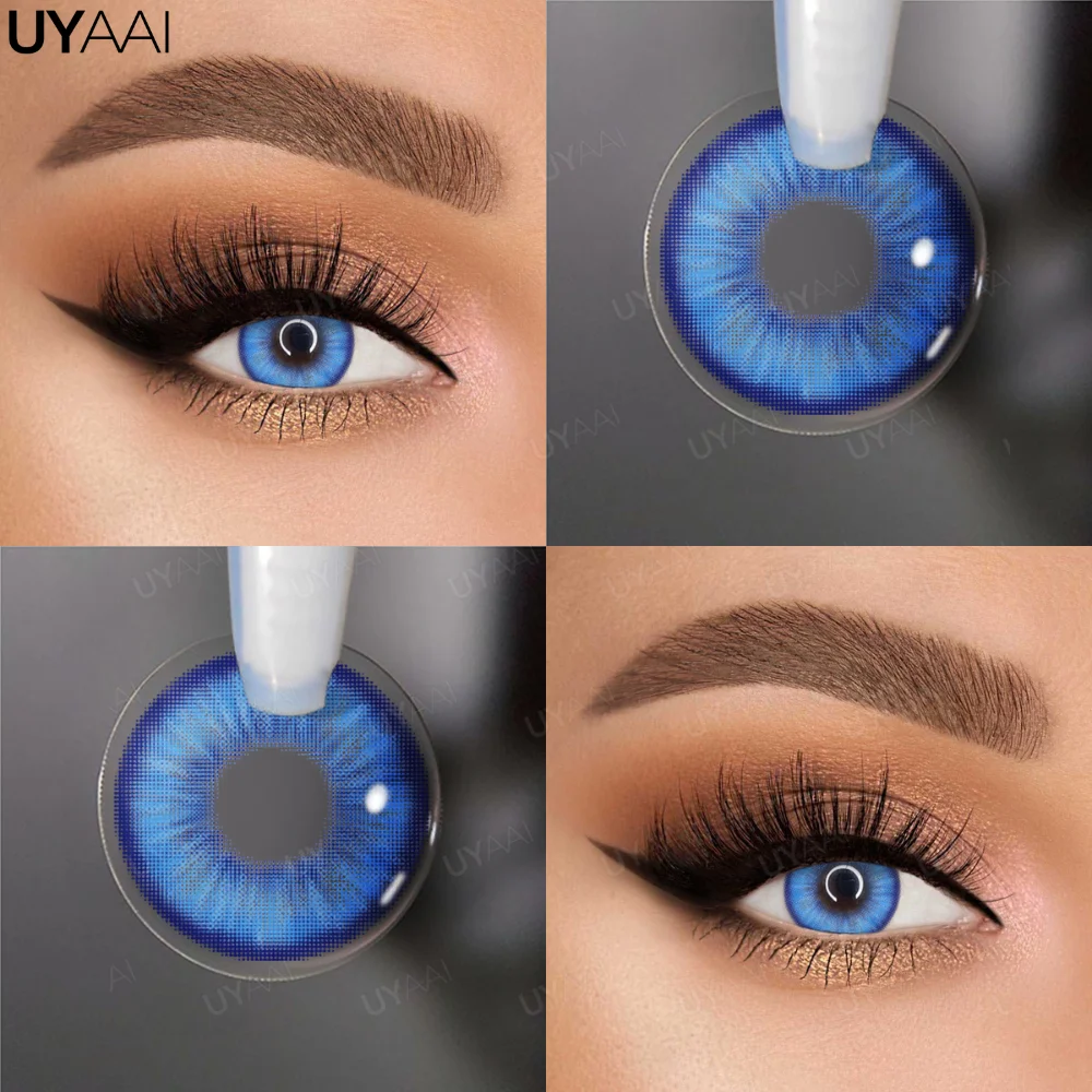 UYAAI Color Contact Lenses for Eyes Cosmetic High Quality Optical Lens for Women Blue Lenses Green Lenses Purple Lenses