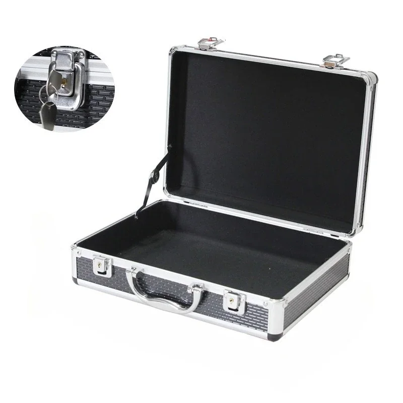 

Portable Tool Case Metal Aluminum Large Tool Boxes Strong Safe Parts Organizer Box Worker Multiuse Tools Suitcase with Lock