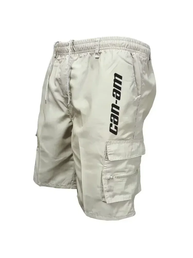 AliExpress NONE Outdoor Shorts, Bike Shorts with Elastic Belts, Baggy Work Shorts with Multiple Pockets, Quick-Drying Printed Sweatpants