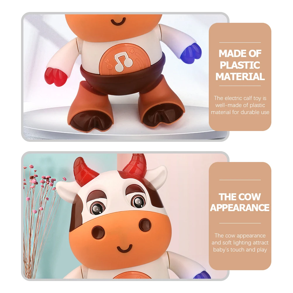 

Music Lighting Cow Toys Baby Crawling Musical Infant Swing Plastic Children Electric Walking Toy Swinging Calf Plaything Kids