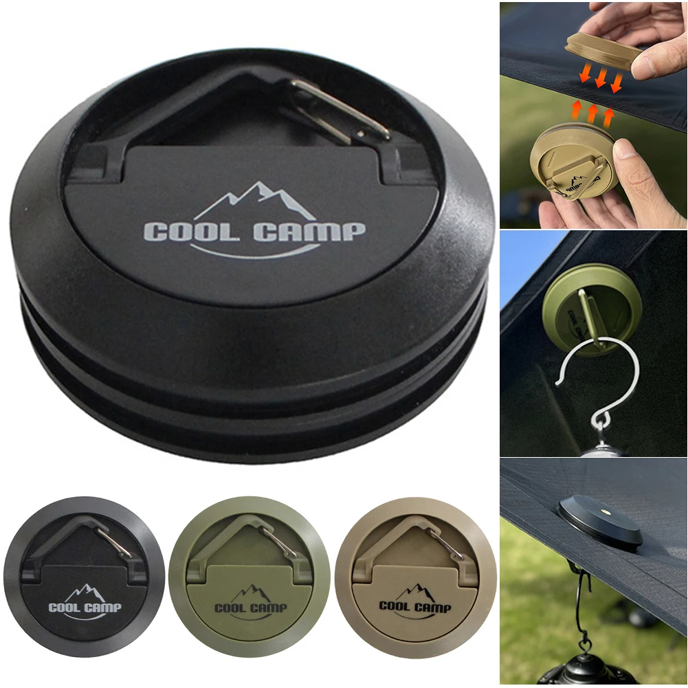 Camping Tent Magnetic Hook Strong Magnetic Portable Camping Lamp Hanging Buckle Hook Outdoor Canopy Magnet Snap Clip Hanger