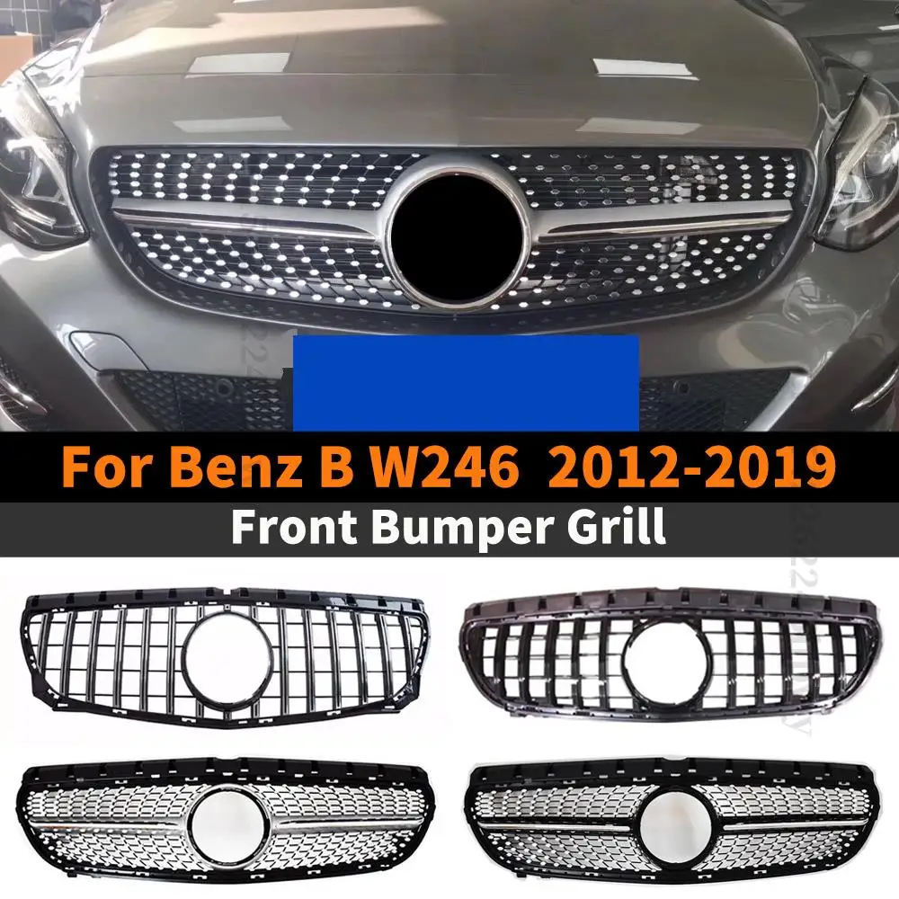 

Modified Front Inlet Grille Racing Bumper Grill Facelift Hood Mesh Decoration Center For Mercedes Benz B class W246 2012-2019