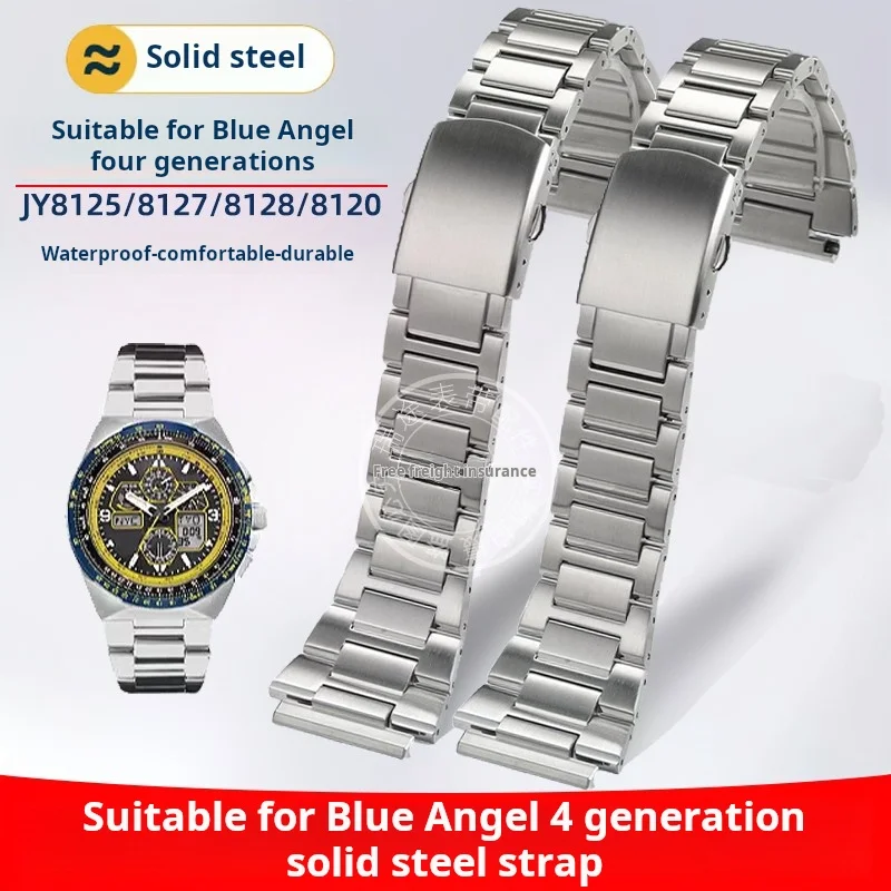 

22mm For Citizen Blue Angel fourth generation jy8125 jy8127 jy8128 jy8120 watchband stainless steel watch strap men's Bracelet