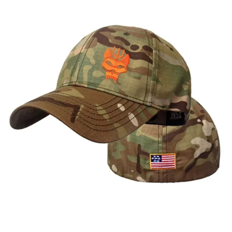 Modische Baumwoll-Baseballkappe für Männer und Frauen, Militär-Enthusiasten, taktische Kappe, Snapback, dehnbare Mütze, zum Laufen, Angeln, Gorras
