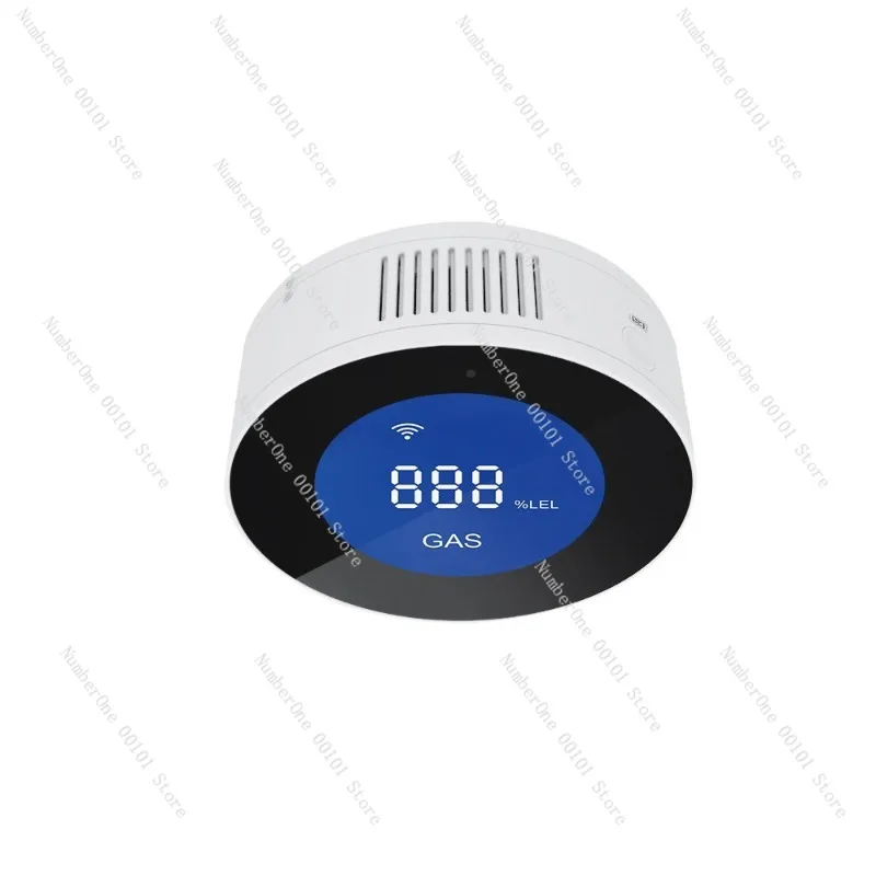 Graffiti wifi smart gas alarm kitchen gas leak detector solenoid valve combustible gas alarm
