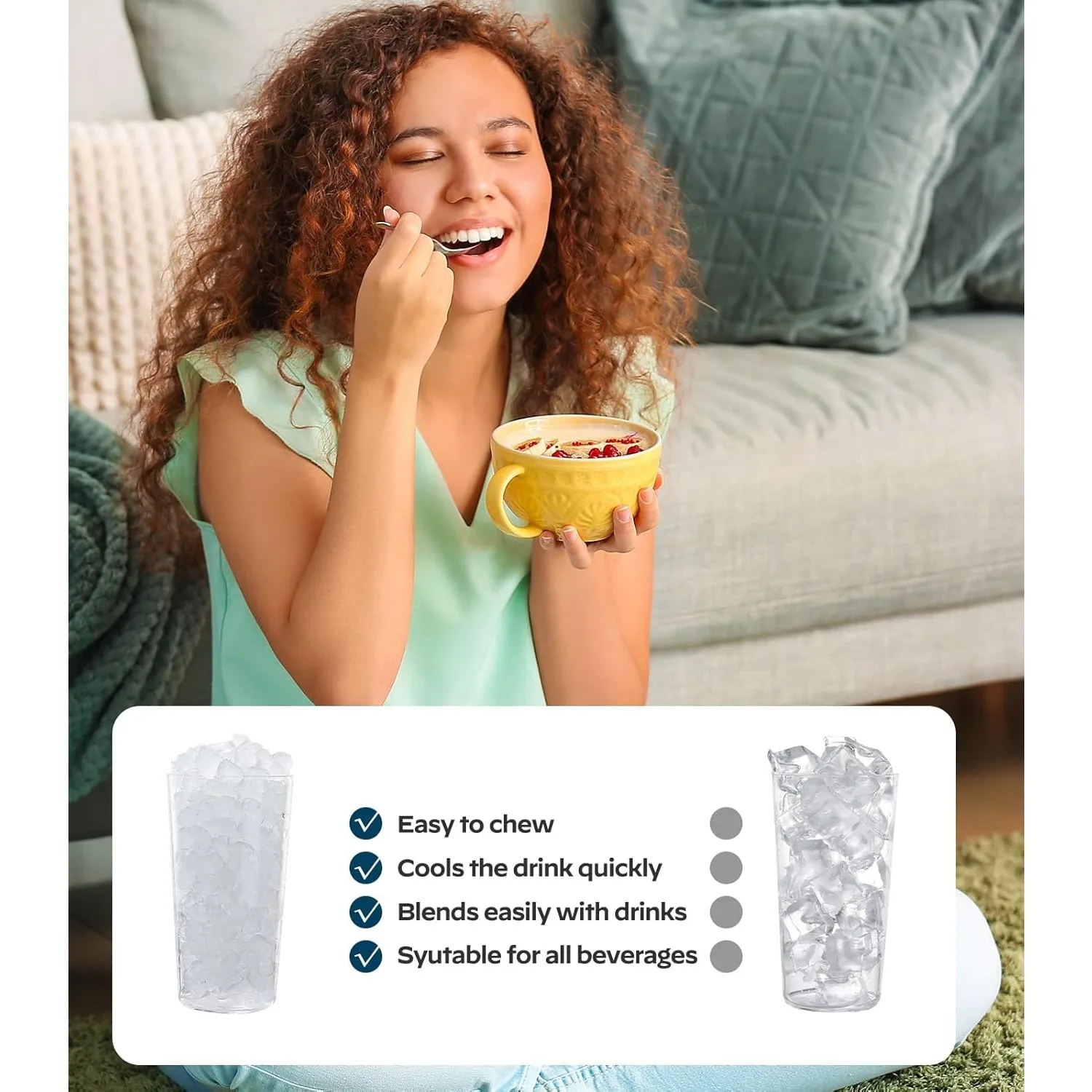 سطح عمل صانع الثلج، وظيفة التنظيف الذاتي لآلة صنع الثلج المصنوعة من السيليون، صانع الثلج المحمول على شكل حصاة