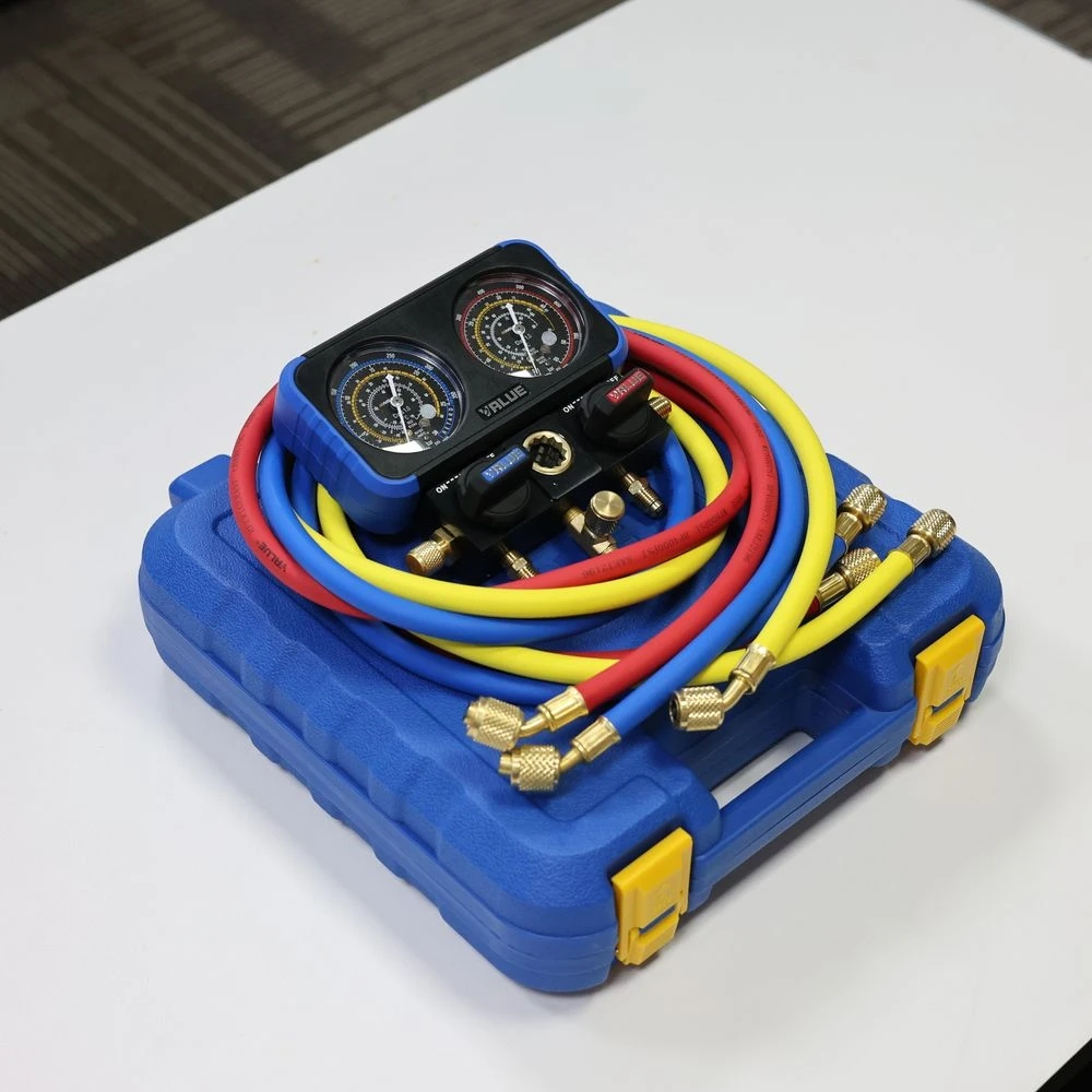 

Dual Port Manifold Gauge Set VRM2-B-0401, 1.0 Precision Ball Valves for R22 R410A R134A