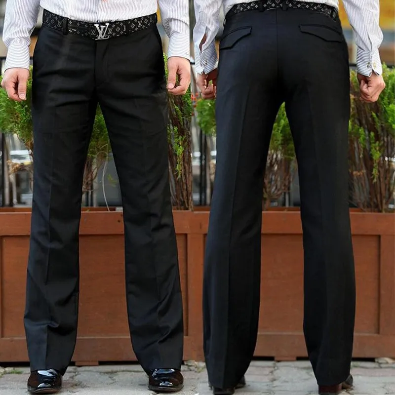 

Модные корейские мужские брюки прямого кроя, повседневные, слегка расклешенные, деловые, длинные, новинка