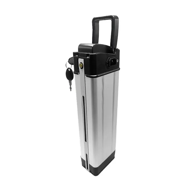 Batterie Silver Fish Style, Bici Elettrica, Haute Capacité, Aluminium, Antifurto, 48V, 30Ah