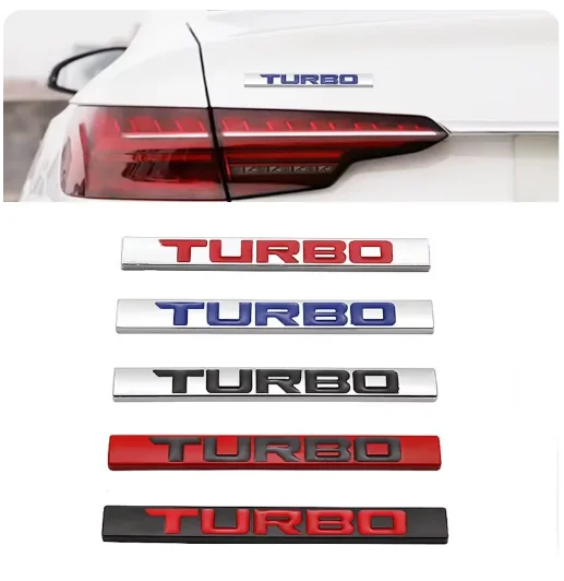 

3D Metal Turbo Logo Car Rear Trunk Emblem Badge Sticker Accessories For Audi Volkswagen Ford Nissan Toyota Honda Jeep Volvo Opel