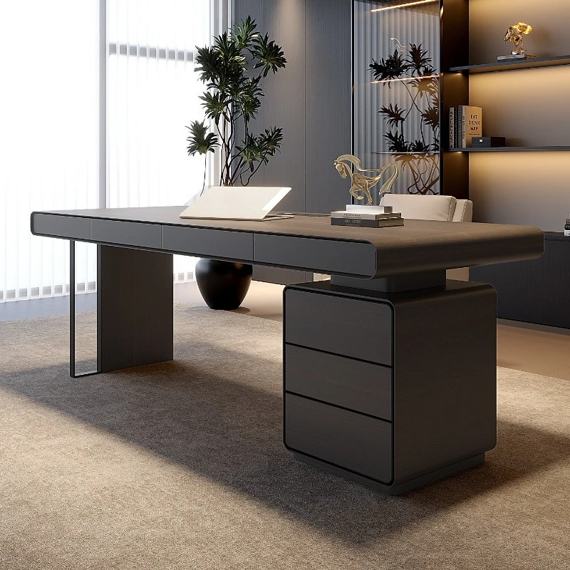 Italian minimalist light luxury office table advanced multi-functional Desk modern practical escritorio Office furniture