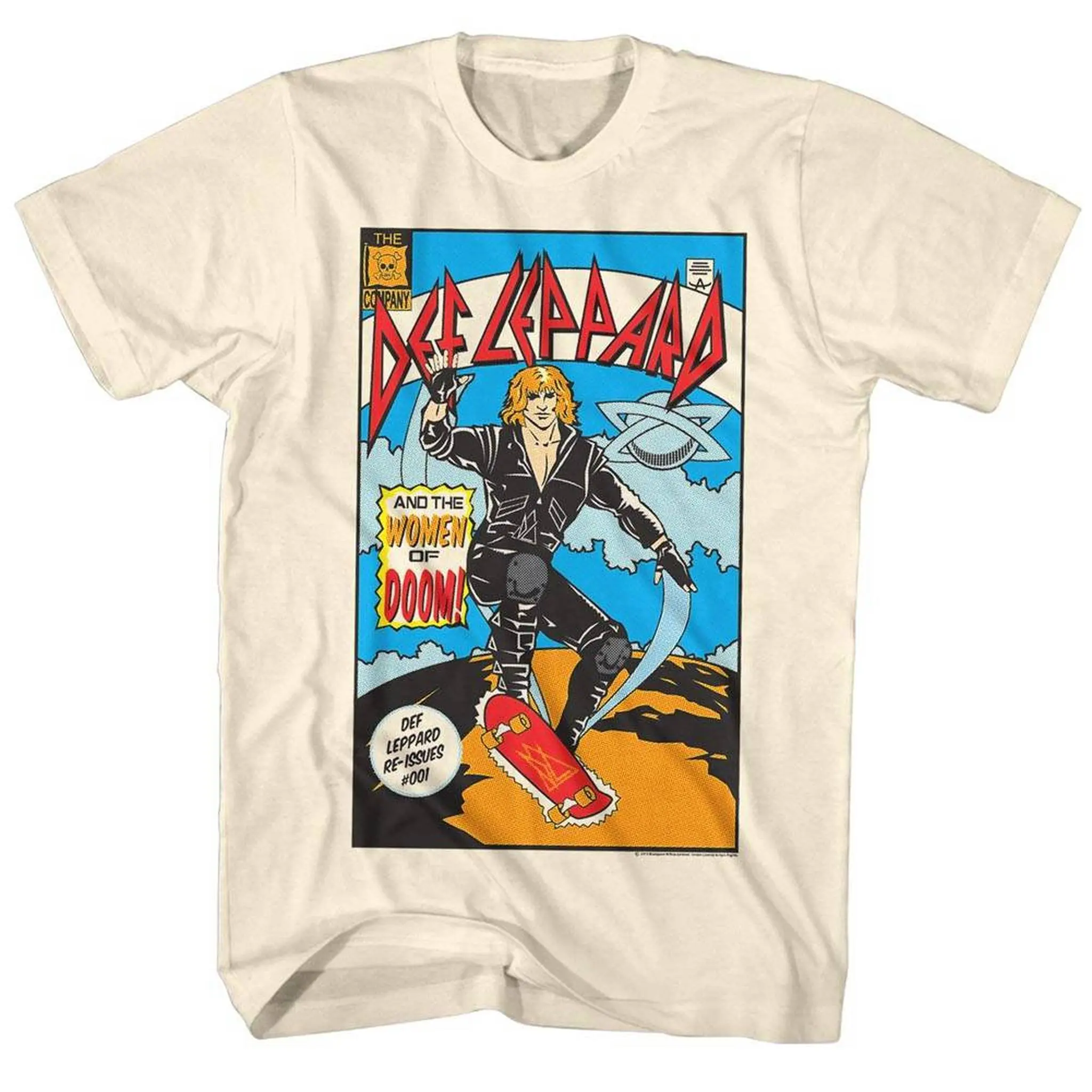 Camisetas Masculinas de Verão 2026 Def Leppard Comic Natural Adulto de Alta Qualidade Confortáveis Manga Curta Streetwear