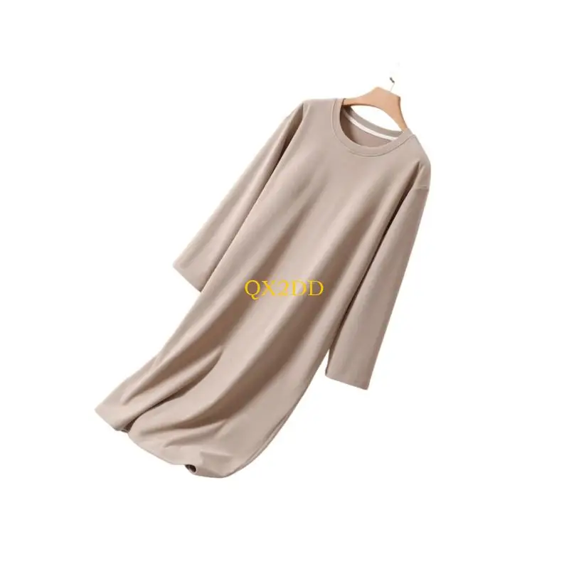 QX2D Samtweiche, dehnbare Nachtwäsche für schwangere Frauen, Winterkomfort-Nachtwäsche