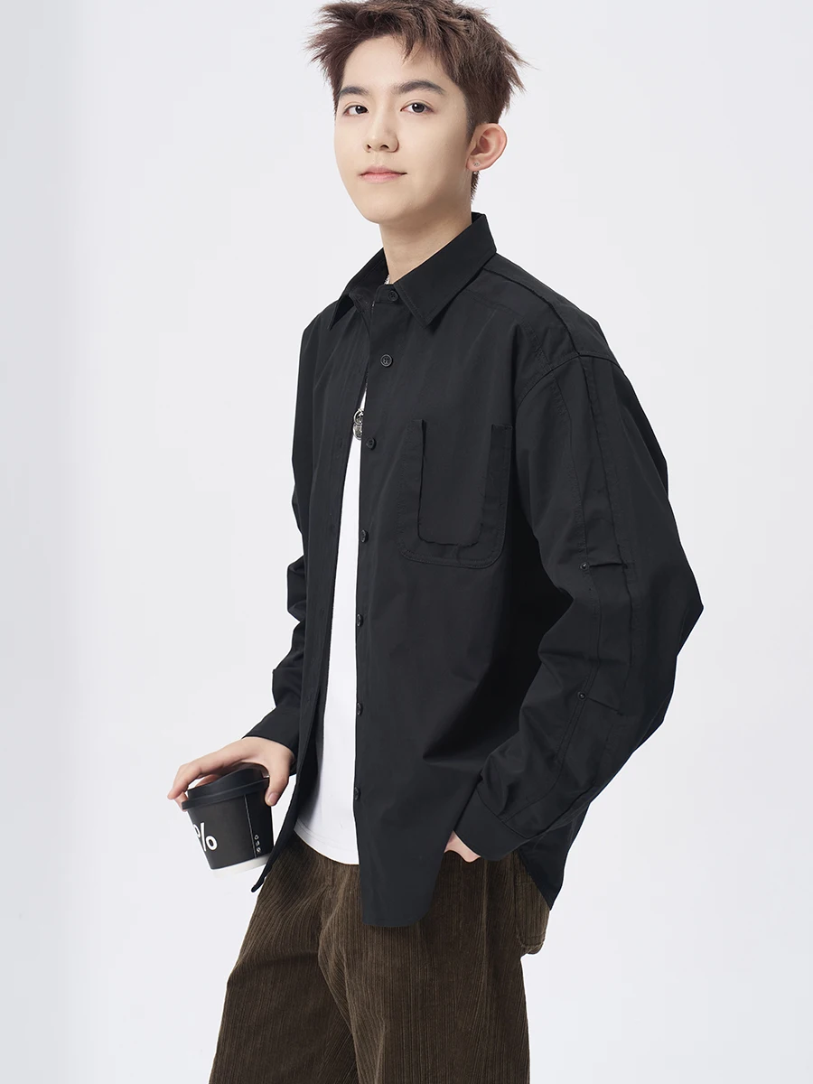 

Cookawu из чистого хлопка Thiened, осень-зима, irt Bla Long Sve Casual Sle Distred ket, потертый край, нейтральный женский...