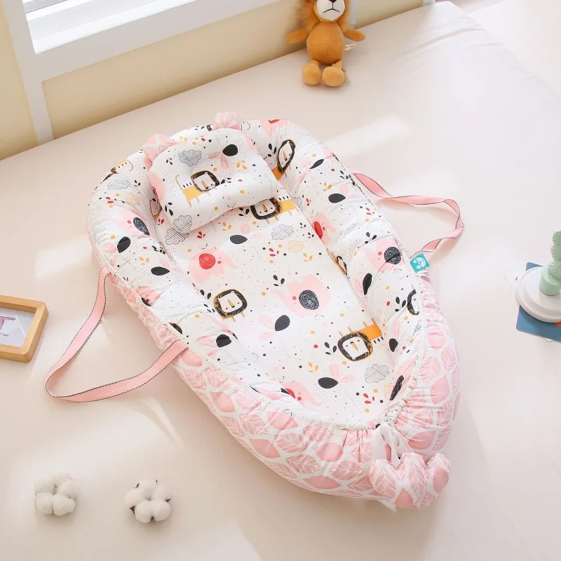 ポータブルベビーバシネット（キャリーバッグ付き）、新生児用添い寝ベッド、モバイルトラベルスリーパー＆乳児用落ち着かせるラウンジャー