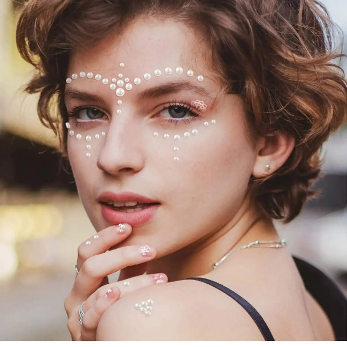 5000PCS Round Acrylic Imitation Pearl Bead Cameos Cabochons 3/4/5/6mm Self-adhesive Back DIY Handicrafts Decoration Accessories