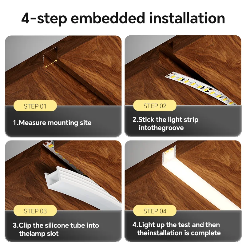 1 متر-10 متر LED النيون حبل أنبوب لينة سيليكون الناشر قناة أسود/أبيض شريط مرن قطاع ضوء لقناة راحة #4