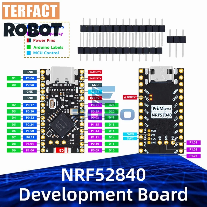 1~20PCS NRF52840 Development Board Compatible With Nice!Nano V2.0 Bluetooth Charging Management Pro Micro NRF52840