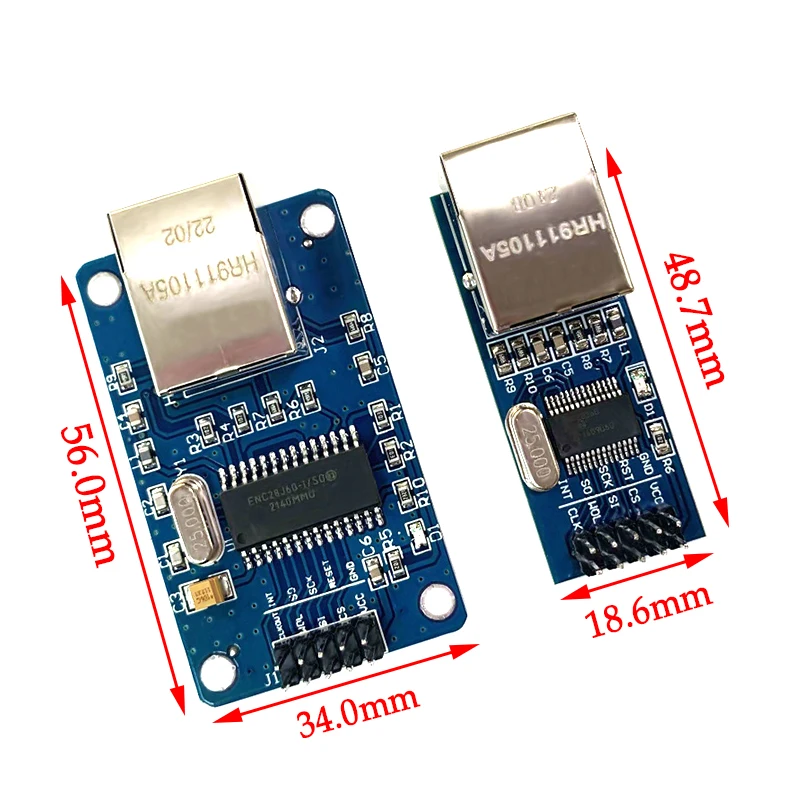 Modulo di rete con interfaccia SPI ENC28J60 Modulo Ethernet (versione mini) per arduino