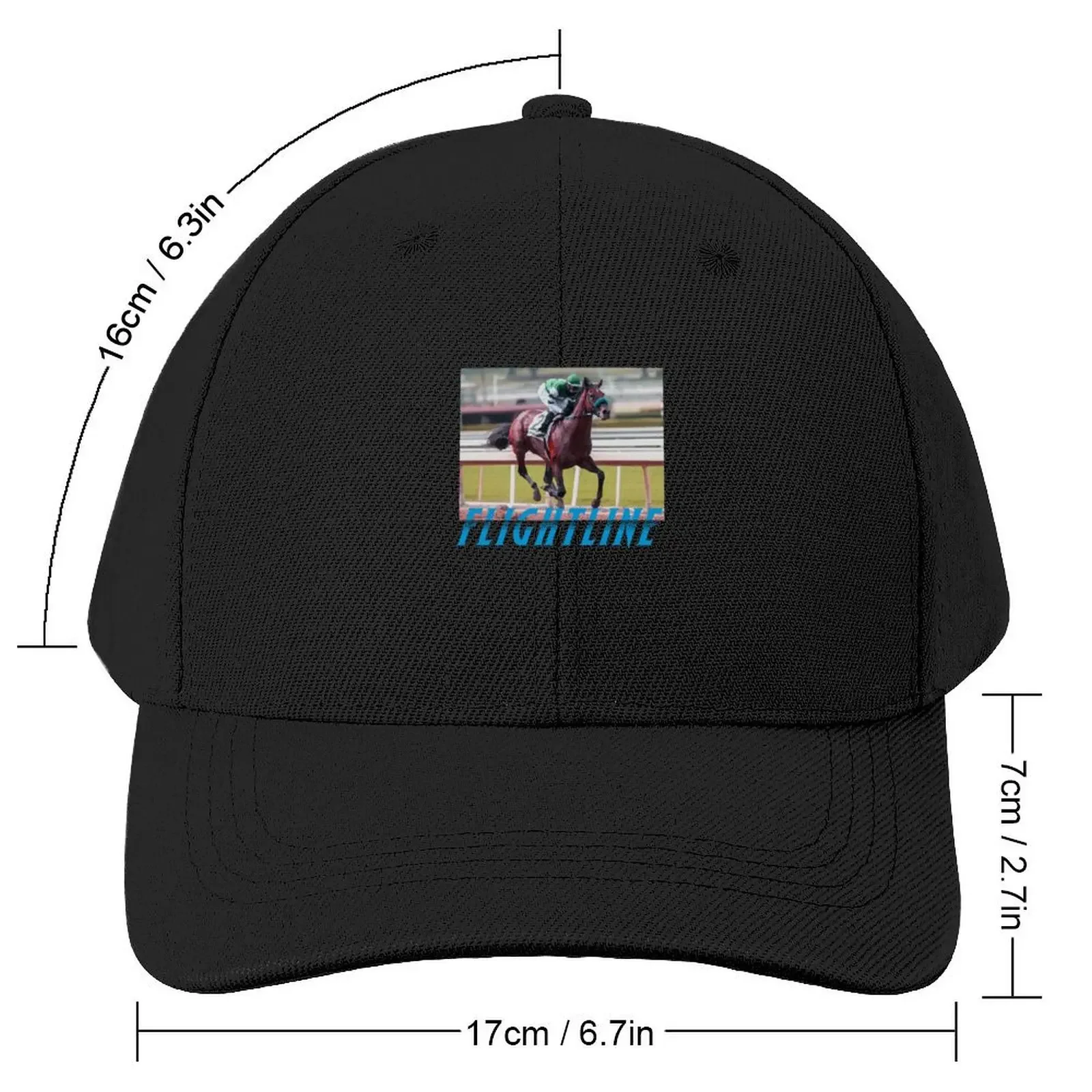 Flightline - Horseracing Baseball Cap Sports Cap black Streetwear Hats For Men Women's