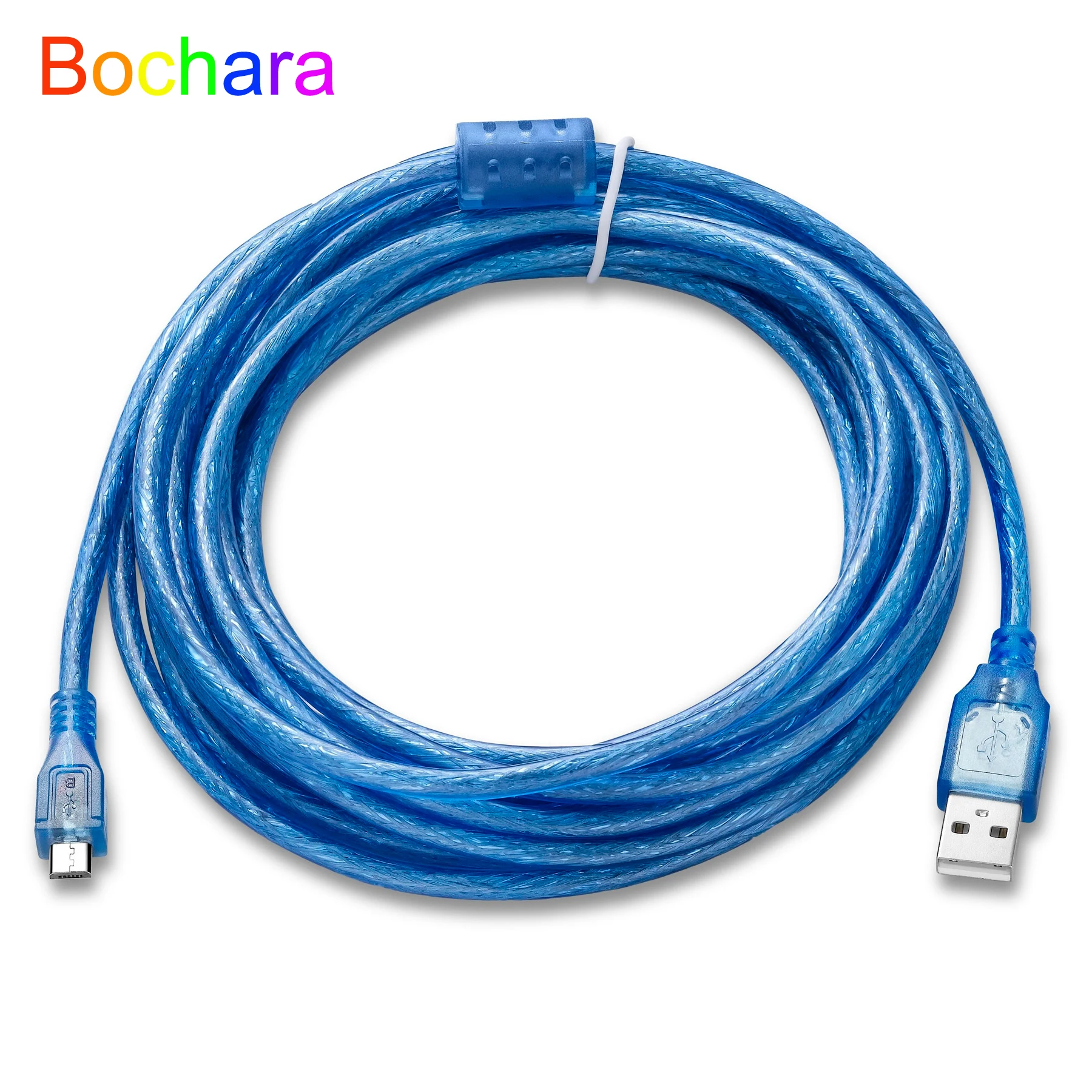 Bochara Micro USB 2.0 Data Cable USB Type A Male to Mirco Male Dual Shielding(Foil+Braided) High Speed 1.5m 3m 5m 10m