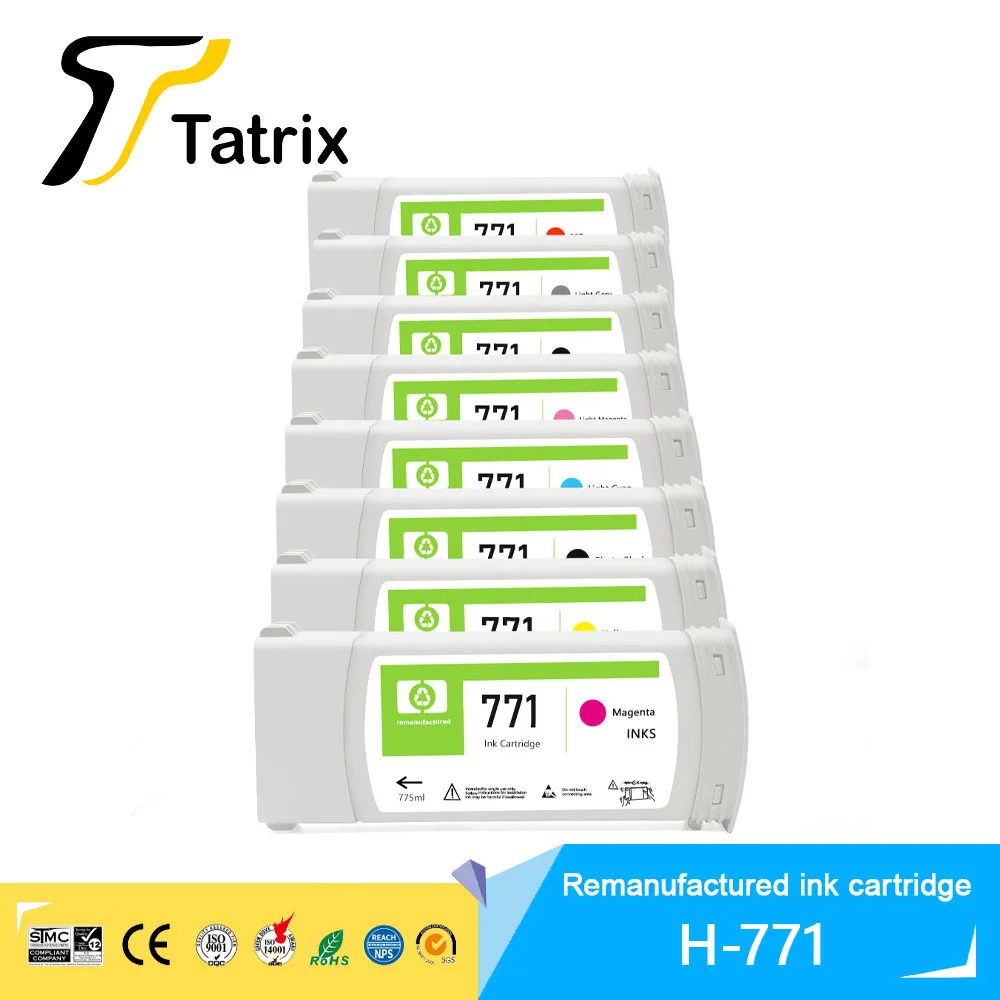 Tatrix For HP 771 Reborned Ink Cartridges With Pigment Ink For HP z6200 z6600 z6800 Printers