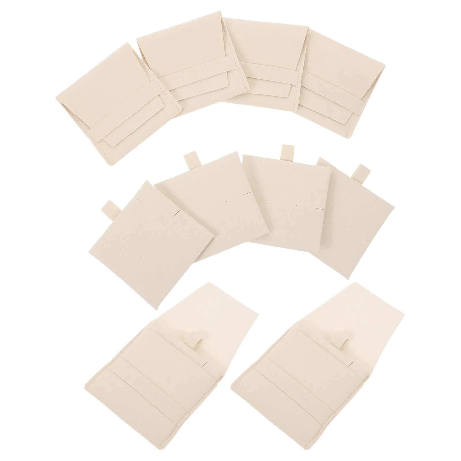 

6Pcs Anti Tarnish Jewelry Pouch Premium Microfiber Dustproof Flap Closure for Necklace Pendant Earring Travel Storage Organizer