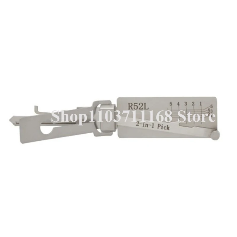 1/2 قطعة سلسلة مفاتيح اختيار الأقفال مفتاح رئيسي Lishi R52L (مطول) 2 في 1 اختيار وفك التشفير لعلامة فيليب الطويلة من الأقفال