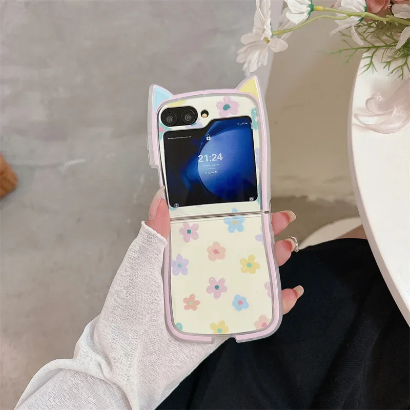 حافظة لهاتف سامسونج جالاكسي Z Flip 6 5 4 3 غطاء خلفي واقٍ لهاتف ZFlip4 ZFlip5 ZFlip6